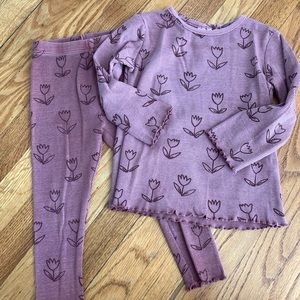 Zara 18-24m burgundy floral set
